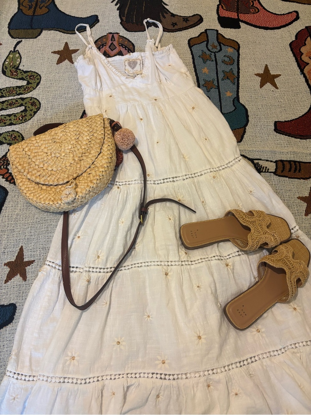 Z&L Daisy Print Maxi Dress